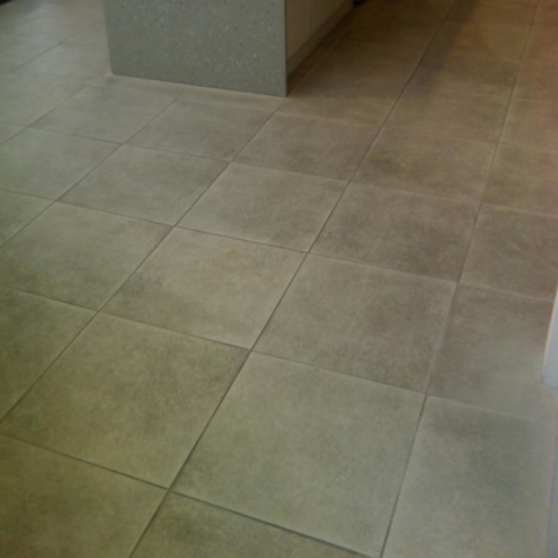 Textured Ceramic Tiled Shop Floor Before Deep Cleaning Stirling