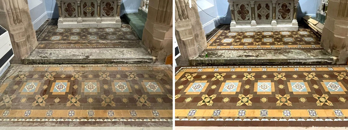 Renovating a Victorian Tiled Chancel Floor at St Mary's Coatbridge