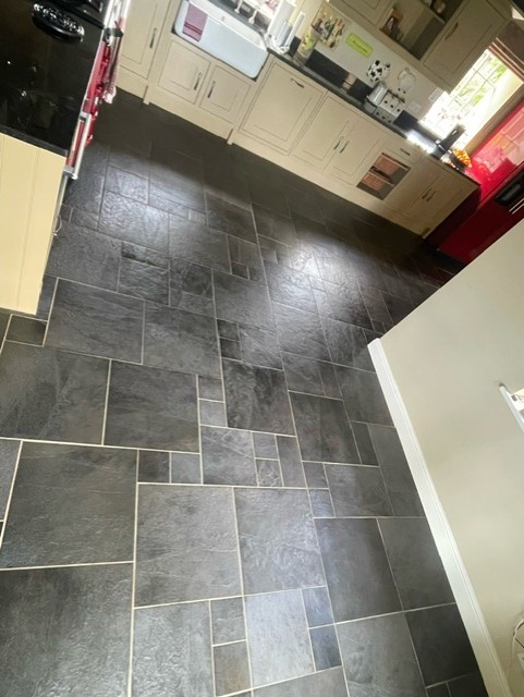 Slate Kitchen Floor After Cleaning Sealing Dunblane