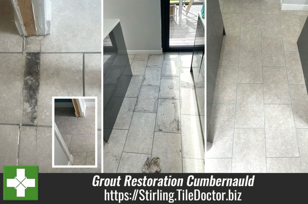 Ceramic Tiled Floor Grout Restoration in Cumbernauld